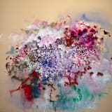 Elizabeth Abel Tapestry, 2025 Acrylic, watercolor, and soft pastel on canvas, 47 x 47 in. (119.4 x 119.4 cm)