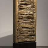 Arnaldo Pomodoro Successioni n. 2, 1962 Bronze, mounted on painted steel base, 55 1/2 x 25 x 8 1/2 inches...
