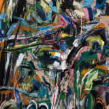 Despina Stokou My Land, Land Mine, 2024 Oil and mixed media collage on canvas, 72 x 36 in. (182.9 x...