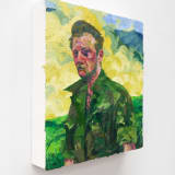 Samuel Guy E.R.D.L., 2025 Oil on panel, 11 1/2 x 10 1/2 x 1 3/4 in. (29.2 x 26.7 x...