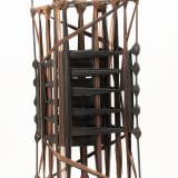 Francis Hines Three Panel Screen, circa 1983 Welded rebar and wrapped fabric, 84 x 46 x 13 in. (213.4 x...
