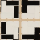 Ralph Iwamoto White Shuttles, 1975–82 Acrylic on cotton, 9 1/2 x 44 1/2 in. (24.1 x 113 cm)