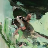 Hollis Heichemer where the under and over meet II #1, 2018 Oil and ink on Mylar, 19 x 12 inches