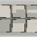 Ralph Iwamoto Study Steps #12, 1977 Acrylic on cotton, 9 1/2 x 14 1/2 in. (24.1 x 36.8 cm)