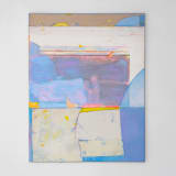 Dana James The Pearl Notebook, 2023 Oil, encaustic, pigment, and collage on canvas, 46 x 36 in. (116.8 x 91.4...