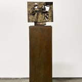Larry Rivers Figures Coming Through the Wall, 1959–60 Steel with painted wood base, 51 1/4 x 14 x 7 1/4...