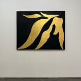 Anna Pietrzak Embraced By Hurried Currents, 2023 24K gold leaf and acrylic on wood panel, 48 x 60 in. (121.9...