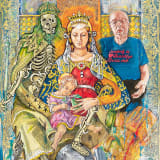 Audrey Flack Madonna della Candeletta (Someone in Brooklyn Loves Me), 2021–22 Acrylic and mixed media on canvas, 40 x 30...