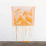 Mia Weiner Two Suns, 2023 Handwoven cotton, acrylic, silk, tinsel, and nylon, 44 x 55 3/4 in. (111.8 x 141.6...