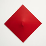 Turi Simeti Un Ovale Rosso, 1967 Acrylic on shaped canvas , 65 1/2 x 64 3/4 in. (166.4 x 164.5...