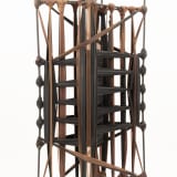 Francis Hines Three Panel Screen, circa 1983 Welded rebar and wrapped fabric, 84 x 46 x 13 in. (213.4 x...