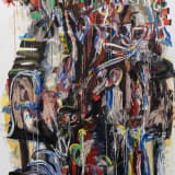 Despina Stokou Experiencing Totality, 2024 Oil and mixed media on canvas, 72 x 48 in. (182.9 x 121.9 cm)