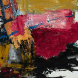 Alessandro Painsi Sad Baby, 2024 Oil on jute, 35 3/8 x 27 1/2 in. (90 x 70 cm)