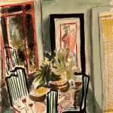 Dusti Bongé, Untitled (Surrealist Nuns) (recto) / View of Dusti's Dining Room (verso), circa 1945