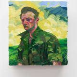 Samuel Guy E.R.D.L., 2025 Oil on panel, 11 1/2 x 10 1/2 x 1 3/4 in. (29.2 x 26.7 x...