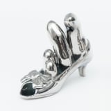Yayoi Kusama High-Heels With Bow (Silver), 2013 Porcelain, Left shoe: 5 3/4 x 4 x 8 3/4 in. (14.6 x...
