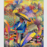 Xuân-Lam Nguyen 2900km from Home, 2024 Acrylic and colored pencil on panel, 48 x 36 in. (121.9 x 91.4 cm)