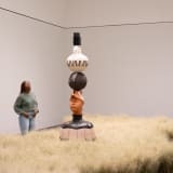 Visitor in Tavares Strachan: Between Me and You at the Blanton Museum of Art, The University of Texas at Austin, November 9, 2024–June 1, 2025