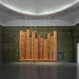 Giuseppe Penone, Alberi libro (Book Trees), 2017 and Respirare l’ombra (To Breathe the Shadow), 2000, installation view, Serpentine South. ©Photo: George Darrell. Courtesy Giuseppe Penone and Serpentine.