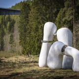 NAIRY BAGHRAMIAN Resting Arms, 2025 Marble Permanent installation, Sculpture park, Kistefos, Norway, 2025