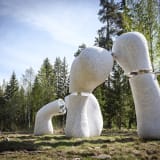 NAIRY BAGHRAMIAN Resting Arms, 2025 Marble Permanent installation, Sculpture park, Kistefos, Norway, 2025