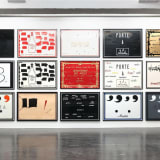 plastic plaques by Marcel Broodthaers
