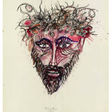 Robert Smithson Untitled [Face of Christ], 1961 Gouache, ink, on paper 20 3/8 x 18 in. (51.8 x 45.7 cm)