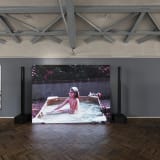 Installation view of "Dara Birnbaum" at Fondazione Prada
