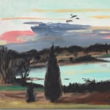 Artwork thumbnail: Paul Georges, Twilight over Poxabog Pond, Sagaponack, 1975