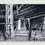 Artwork thumbnail: Jim Shaw, Donald and Melania Trump descending the escalator into the 9th circle of hell reserved for traitors frozen in a sea of ice, 2020