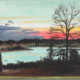 Artwork thumbnail: Paul Georges, Twilight over Poxabog Pond, Sagaponack, 1975