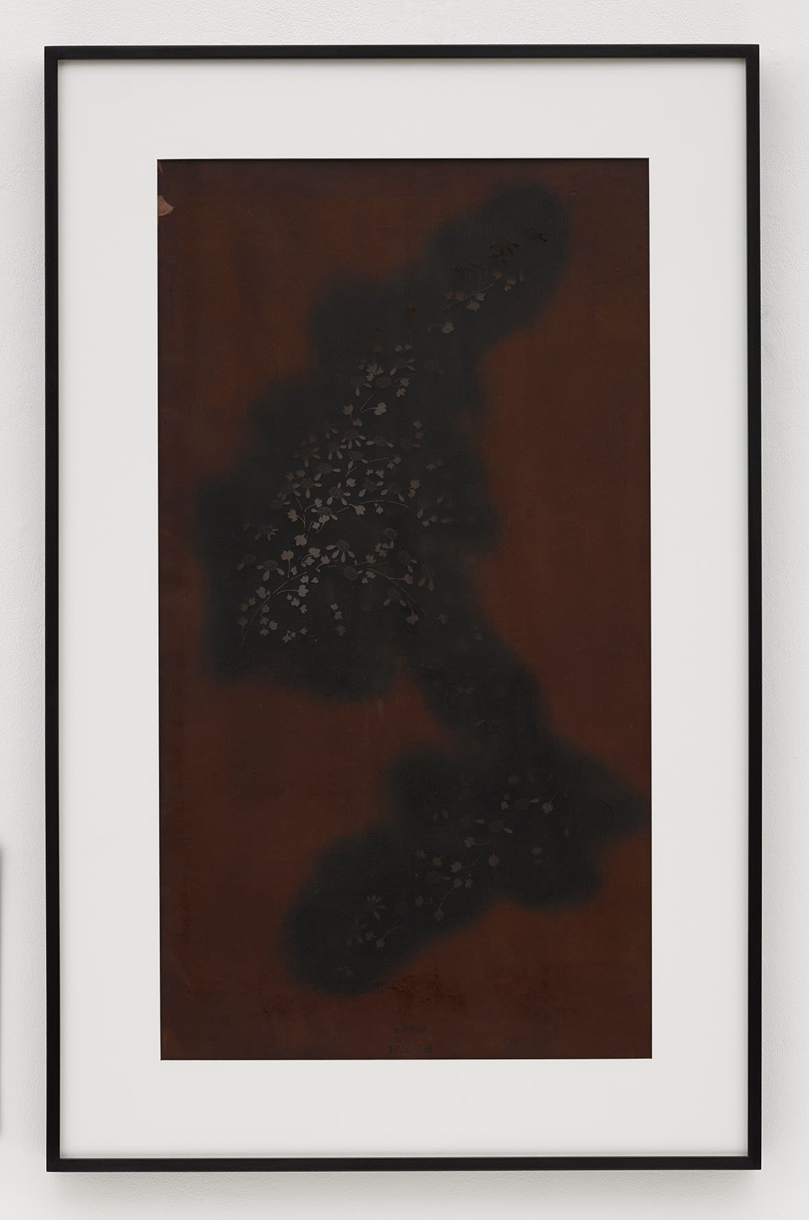 Cerith Wyn Evans Katagami Screen 17, 2015 Paper stencil, mulberry paper, persimmon lacquer and silk thread, artist frame Frame: 42...