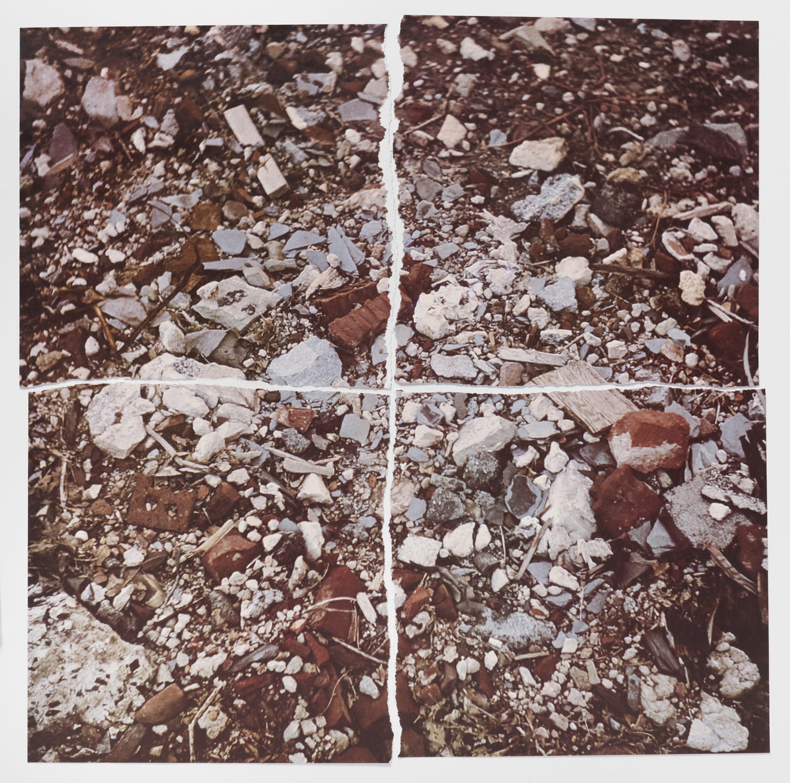 Robert Smithson Torn Photograph from the Second Stop (Rubble): Second Mountain of Six Stops on a Section, 1970 4-color offset...