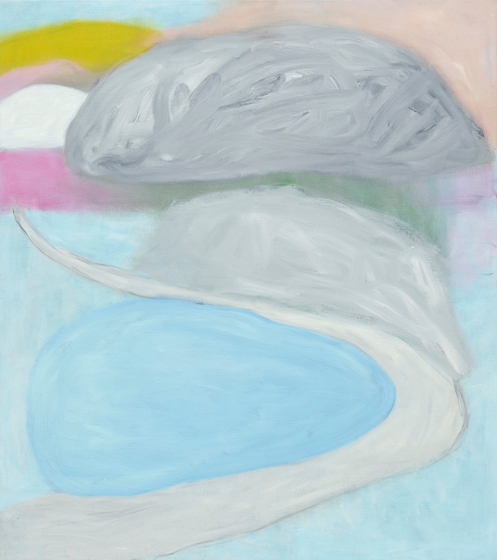 Jongsuk Yoon Sky Blue Lake, 2023 Oil on canvas 66 7/8 x 59 in. (170 x 150 cm)