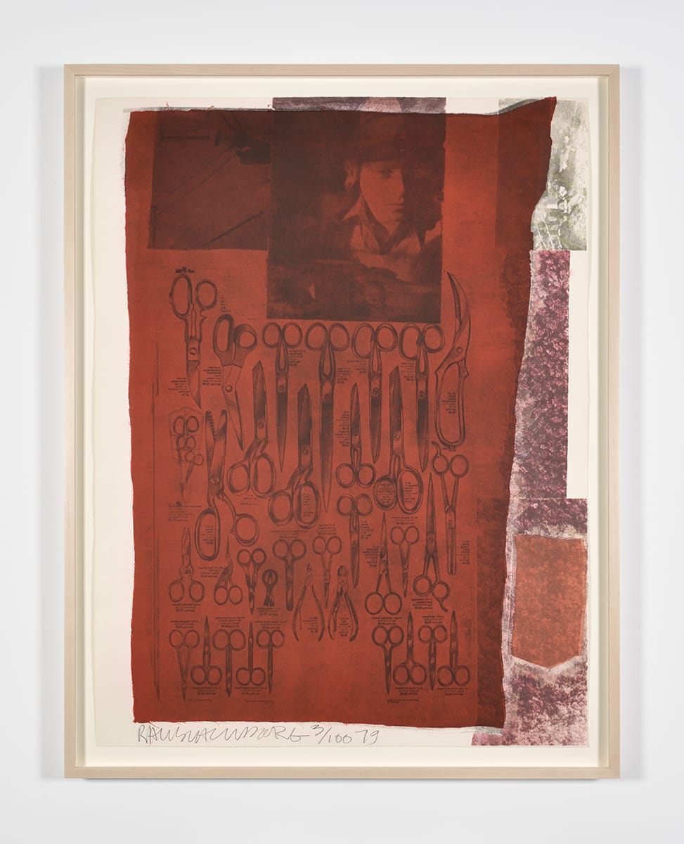 Robert Rauschenberg More Distant Visible Part of the Sea, 1979 Screenprint on paper, on fabric, on Arches Cover paper Image:...