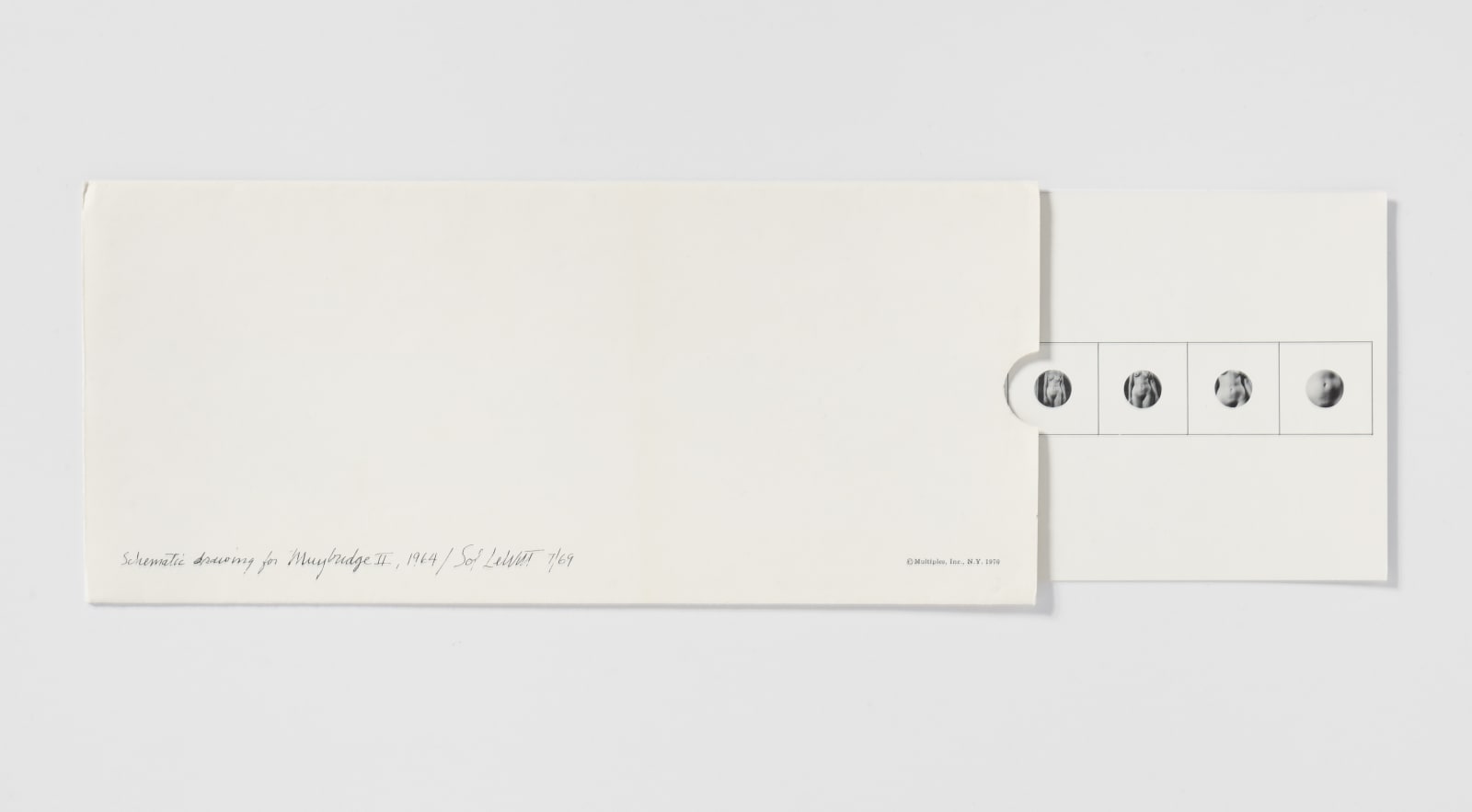 Sol LeWitt Schematic Drawing for Muybridge II, 1964/1970 Offset lithograph on paper, folded, in slipcase 5 1/8 x 12 5/8...