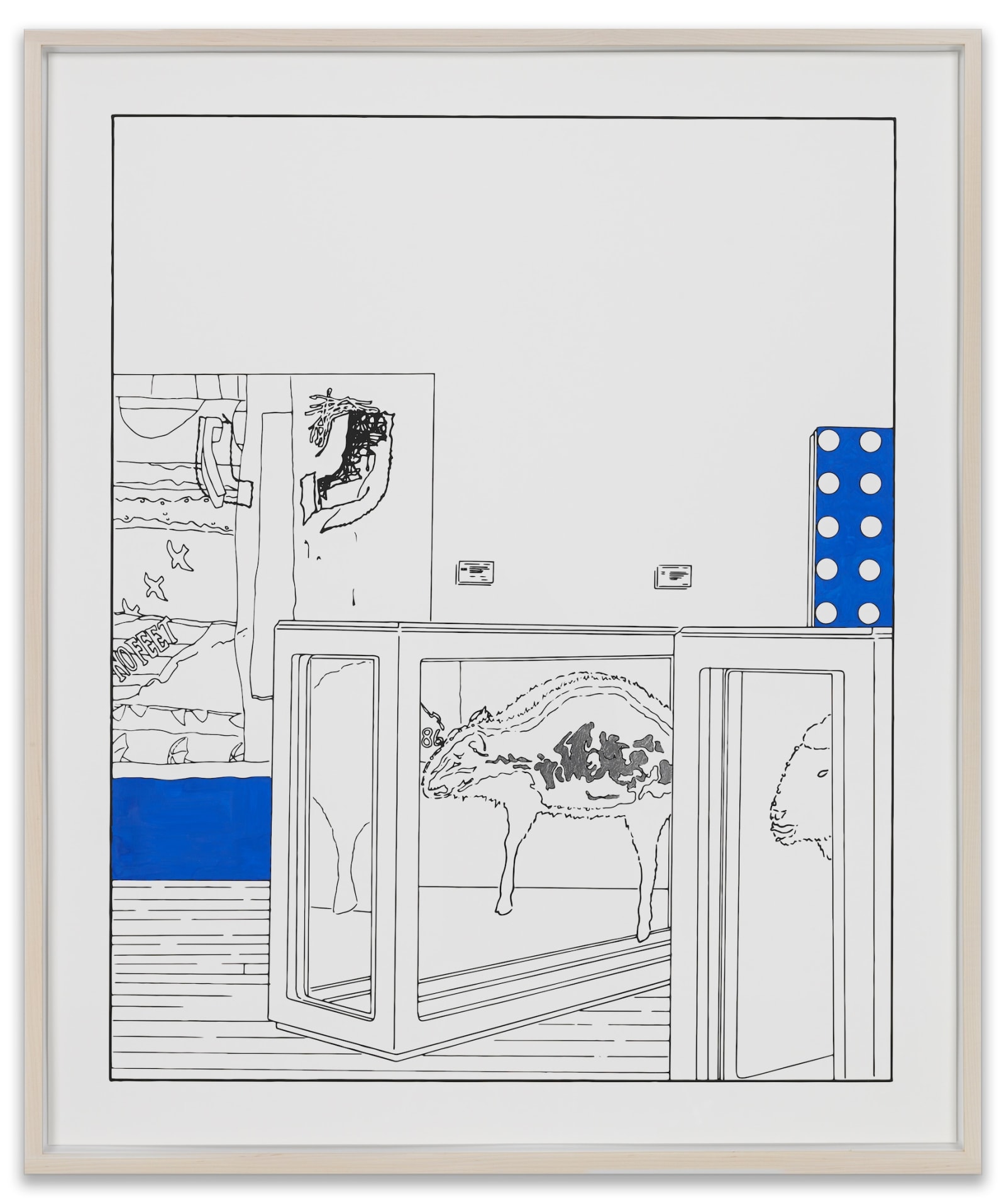 Louise Lawler Dots and Slices (traced and painted), Eighth, 2006/2013/2021 Archival pigment print with gouache and silver media Image: 36...