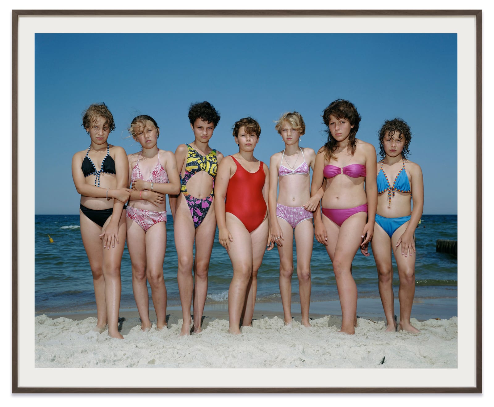 Rineke Dijkstra Kolobrzeg, Poland, July 25, 1992, 2023 Archival inkjet print Frame: 54 x 65 3/4 x 1 5/8 in....