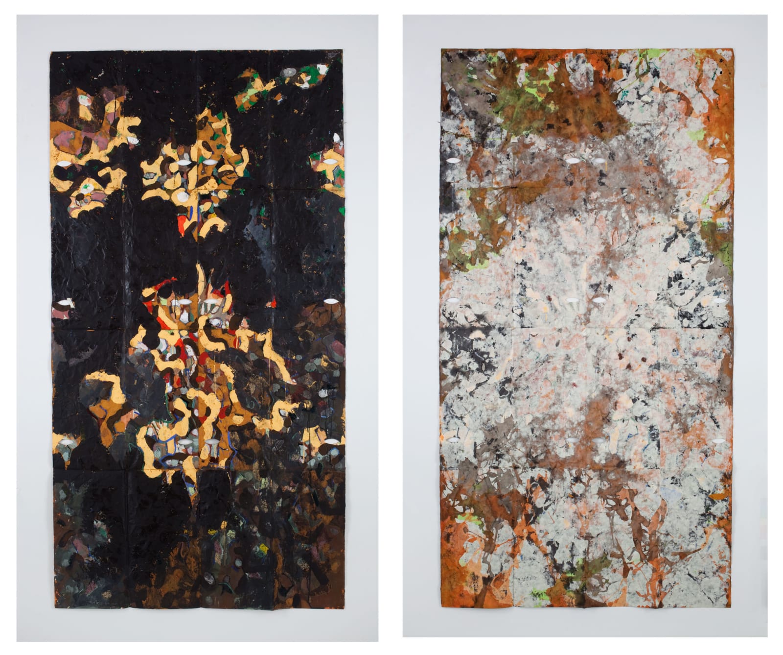 Gabriel Orozco Dark Dragon, New York, Lac Du Bourdon, 2009-2011 Gouache, acrylic, pastel on paper Paper: 72 x 37 3/4...