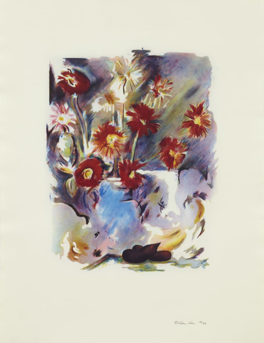 <span class="artist"><strong>Richard Hamilton</strong></span>, <span class="title"><em>Trichromatic flower-piece</em>, 1973-74</span>