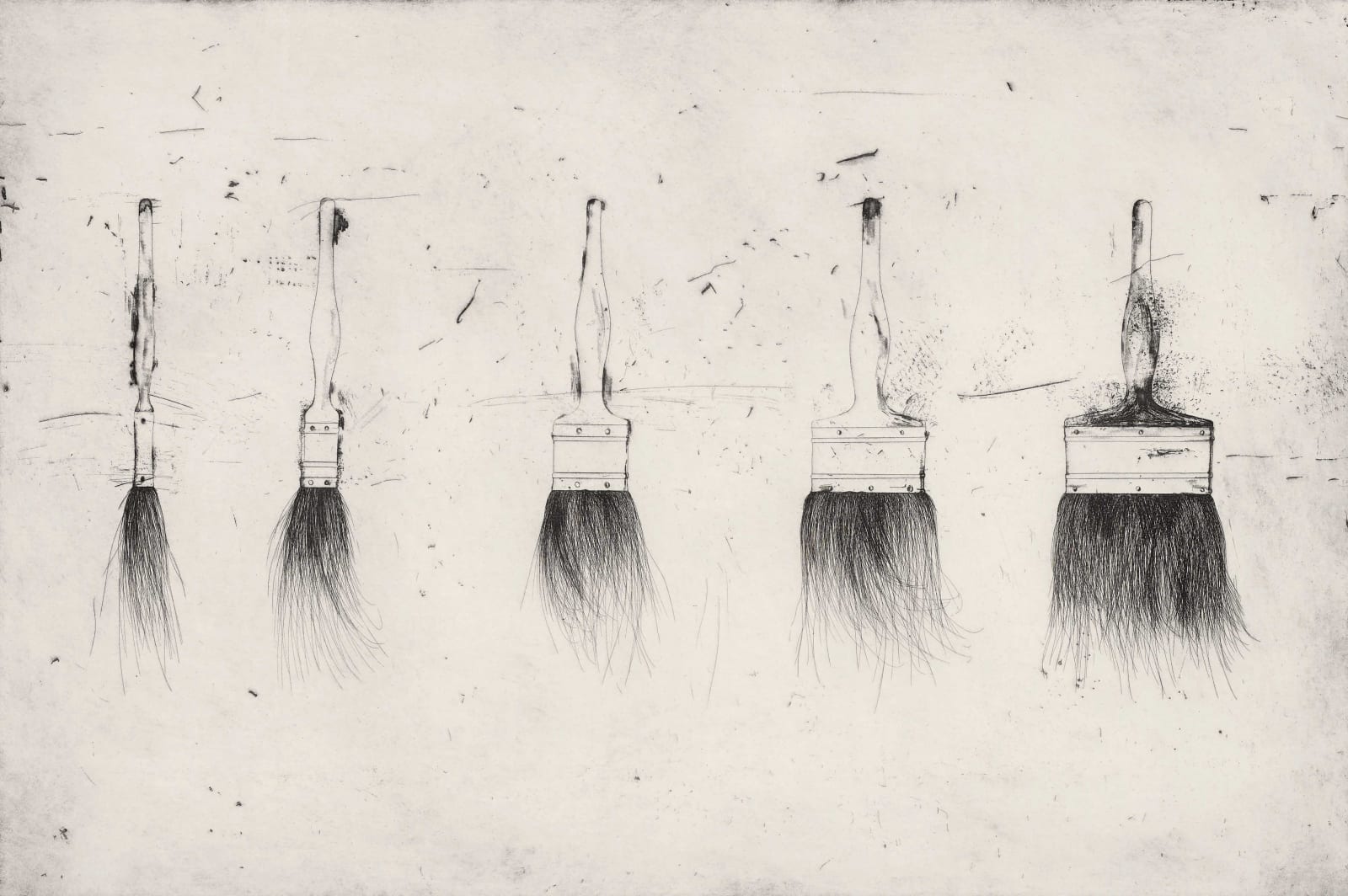 <span class="artist"><strong>Jim Dine</strong></span>, <span class="title"><em>Five Paintbrushes (first state)</em>, 1972</span>