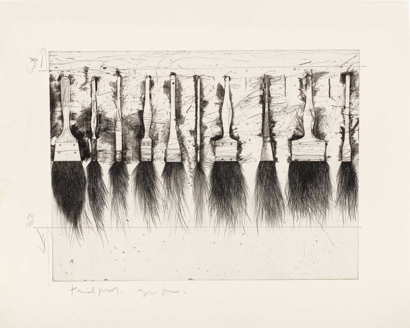 <span class="artist"><strong>Jim Dine</strong></span>, <span class="title"><em>Five Paintbrushes (third state)</em>, 1973</span>