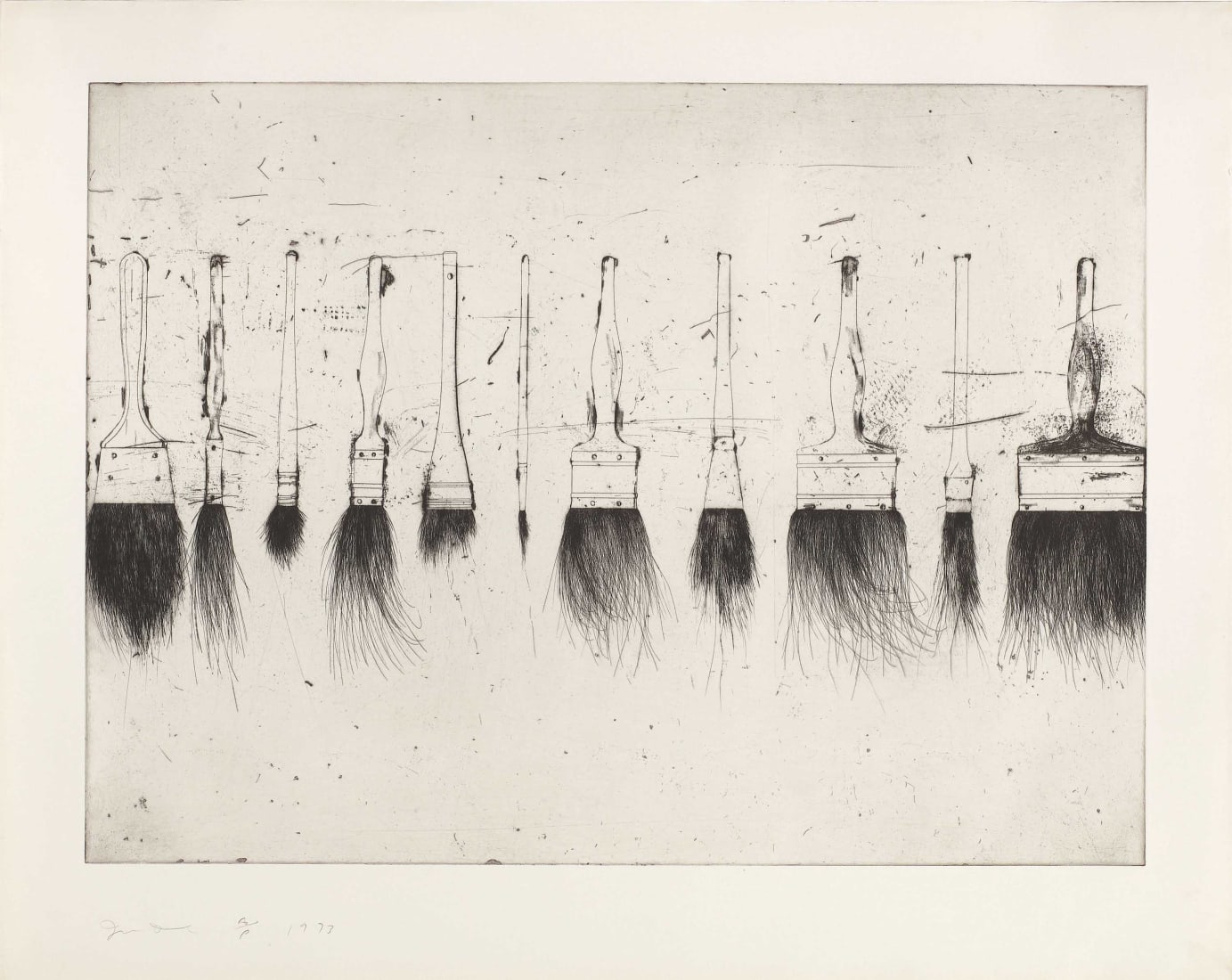 <span class="artist"><strong>Jim Dine</strong></span>, <span class="title"><em>Five Paintbrushes (second state)</em>, 1973</span>