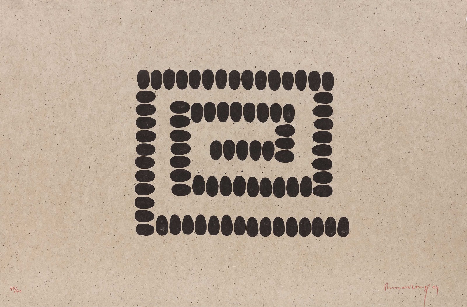 <p>Richard Long; <em>Nile Horizontal (A)</em>, 1994</p>