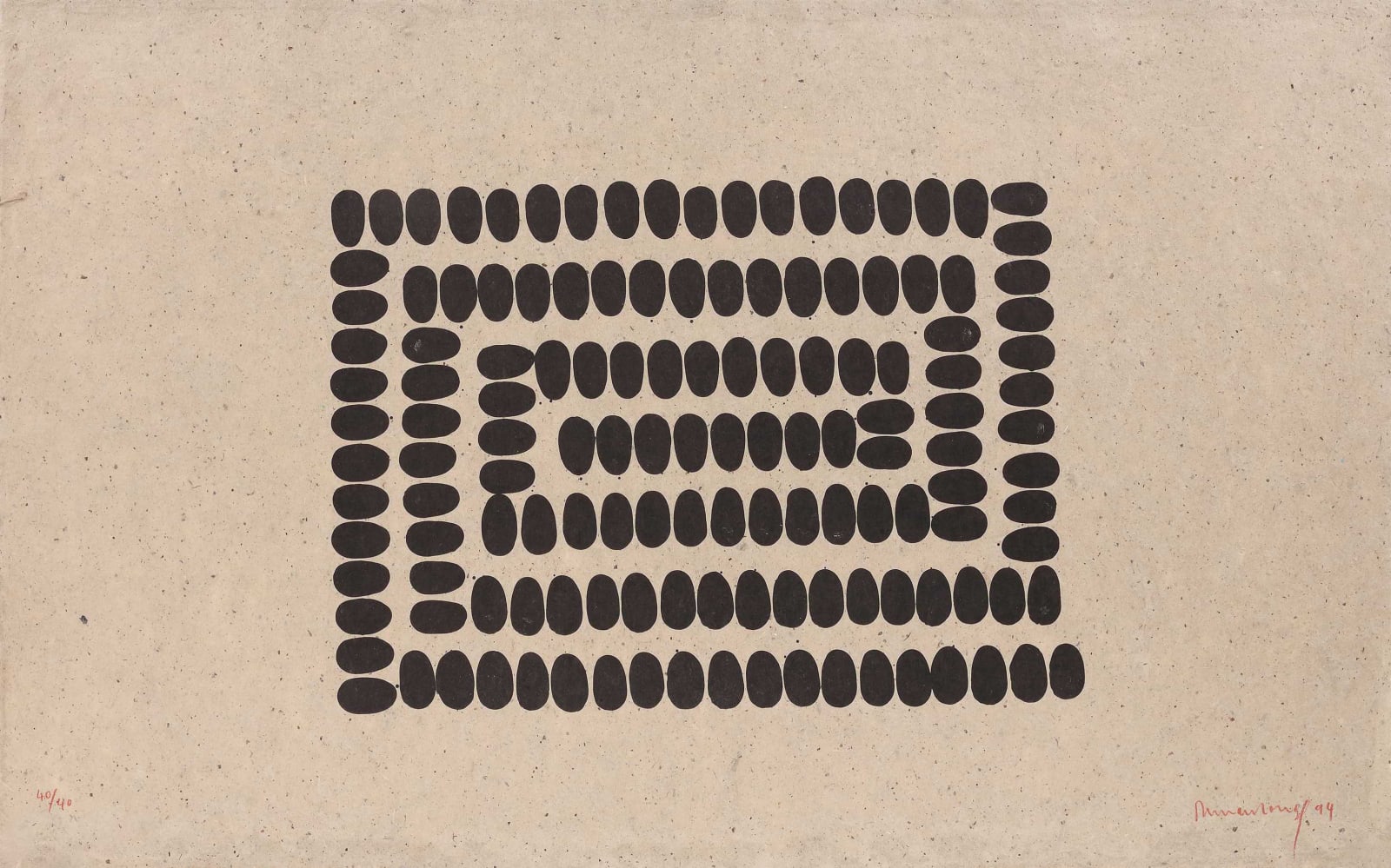 <p>Richard Long; <em>Nile Horizontal (C)</em>, 1994</p>