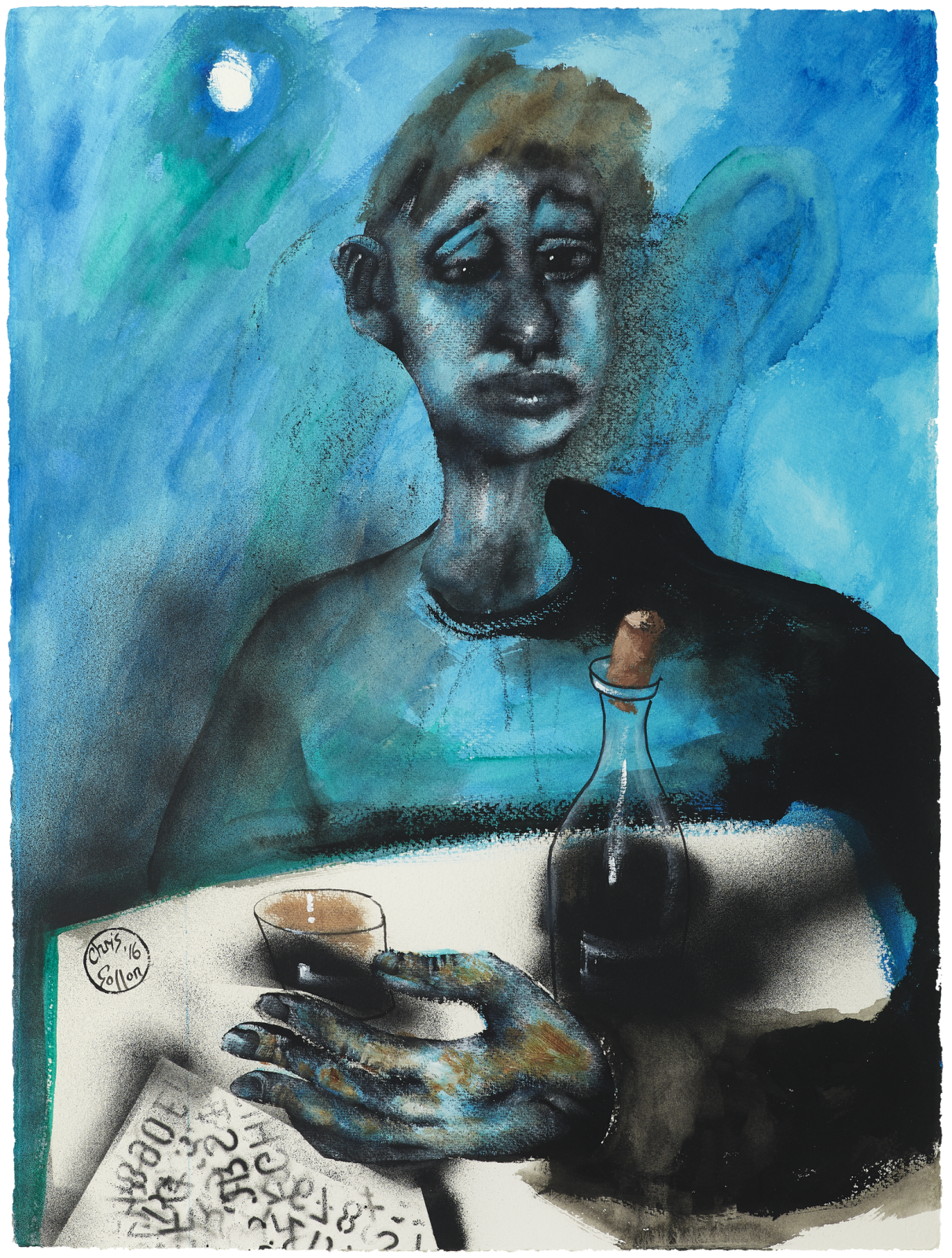 Chris Gollon, Study on Paper (I) for Gimme Some Wine