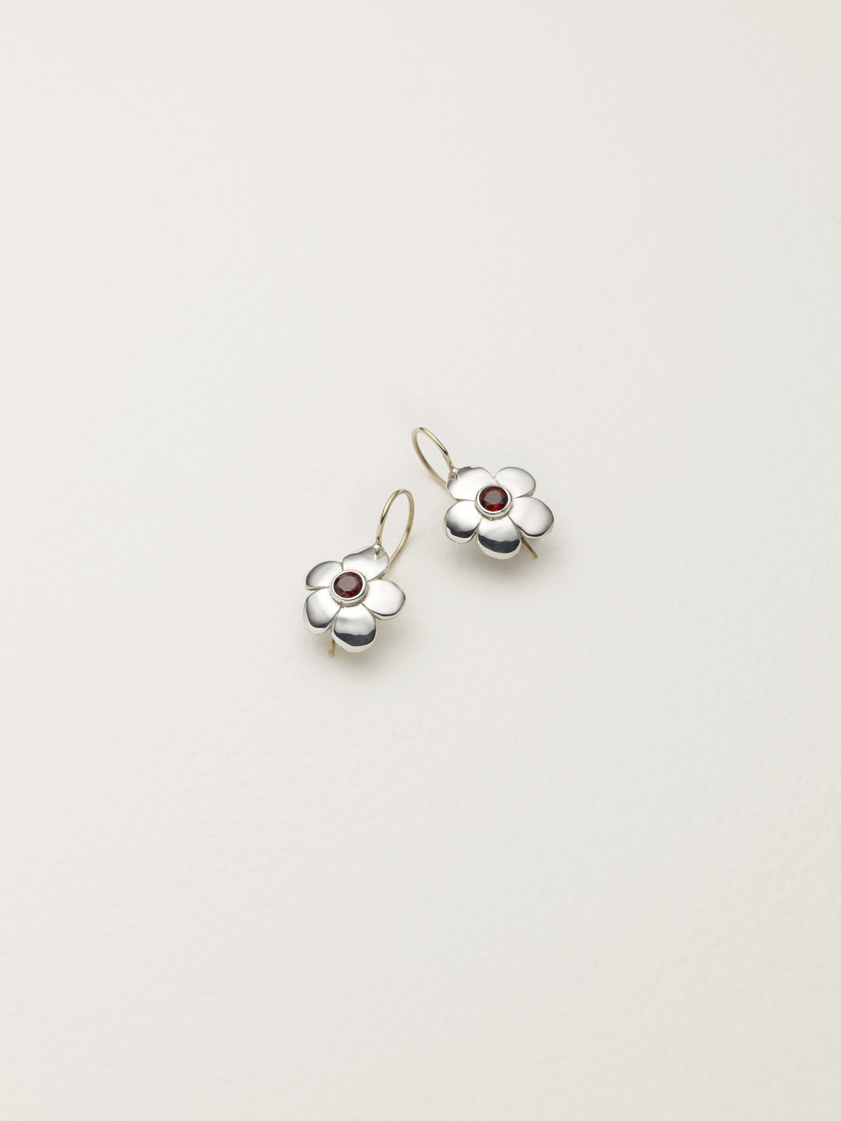 Paul Hatton, Sterling silver Flower Earrings, 2019