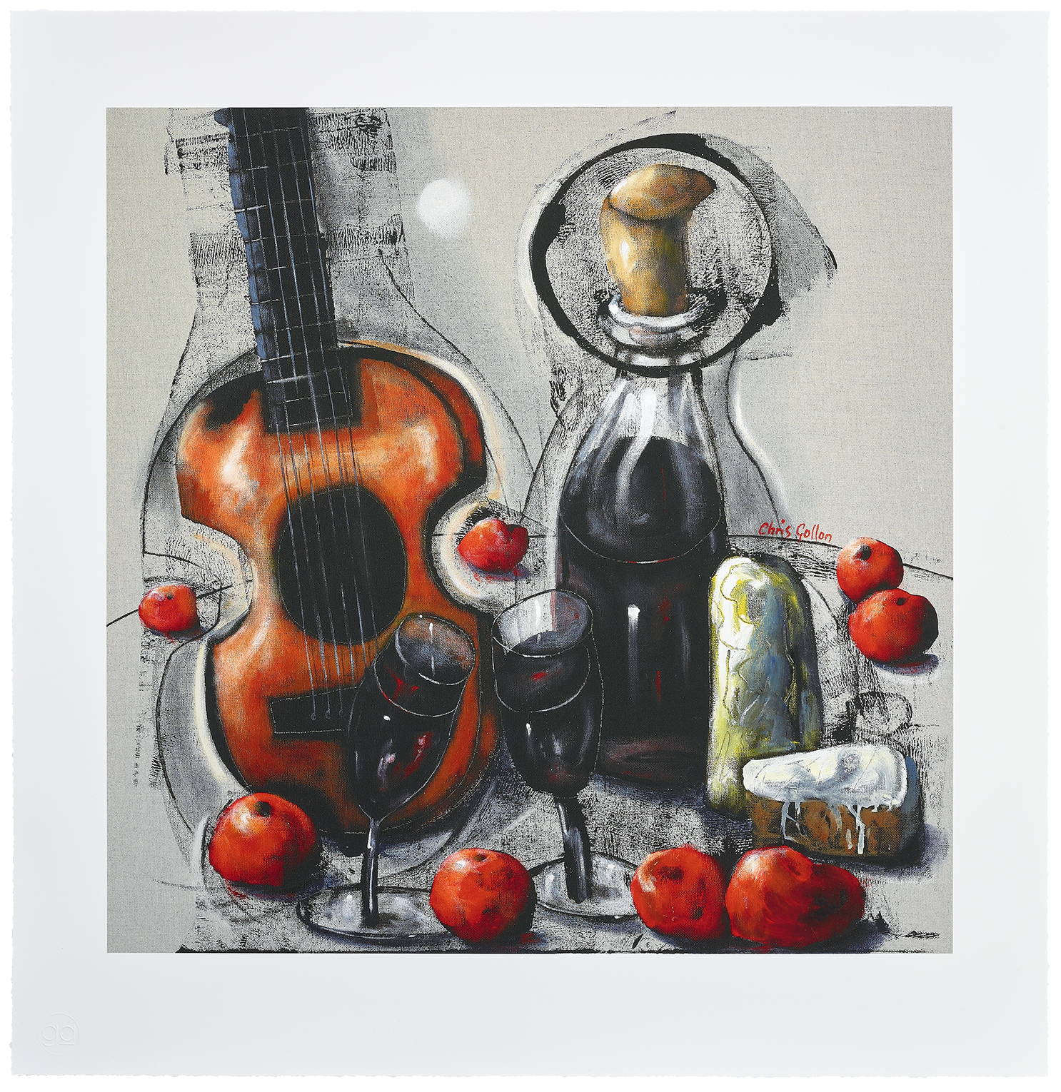 Chris Gollon, 'Still Life With Guitar & Wine'