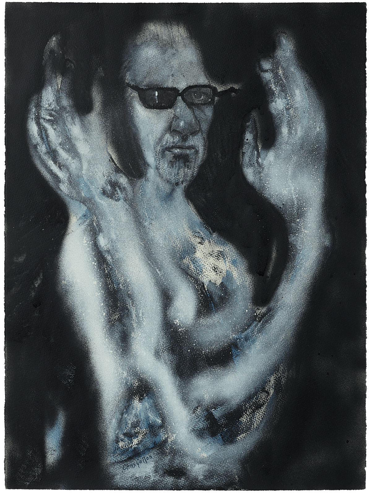 Chris Gollon, 'Self Portrait on Paper No.5, Tangled Up in Blue (after Bob Dylan)', 2013