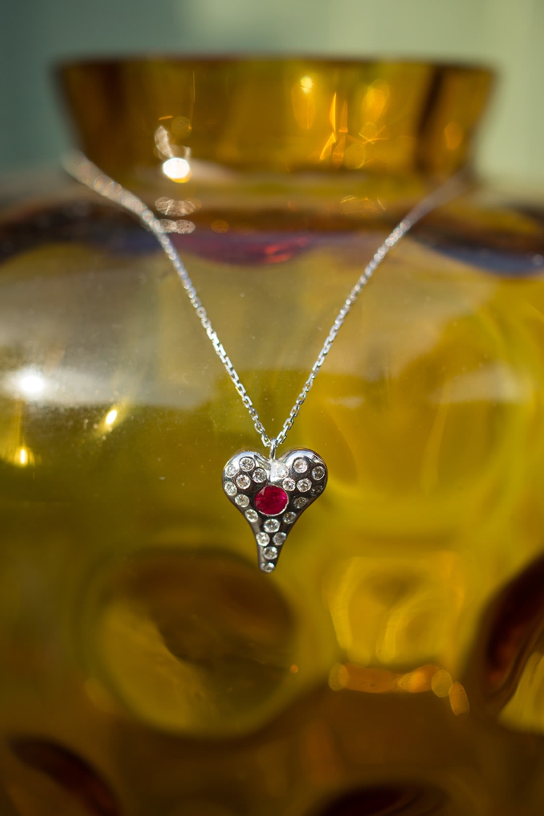 Paul Hatton, 18ct White Gold Heart Pendant